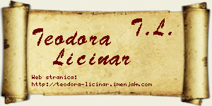 Teodora Ličinar vizit kartica